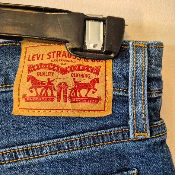 Levi's Wedgie Straight Button Fly Jeans Size 29 x 28 - Picture 11 of 15